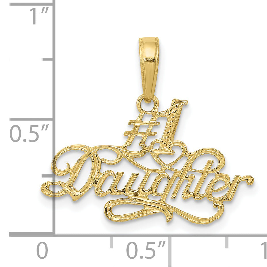 10K Yellow Gold #1 Daughter Pendant
