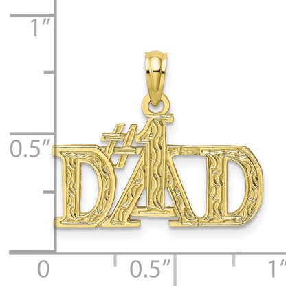 10K Yellow Gold 10K #1 Dad Pendant