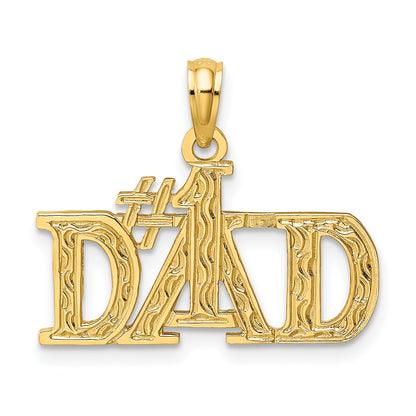 10K Yellow Gold 10K #1 Dad Pendant