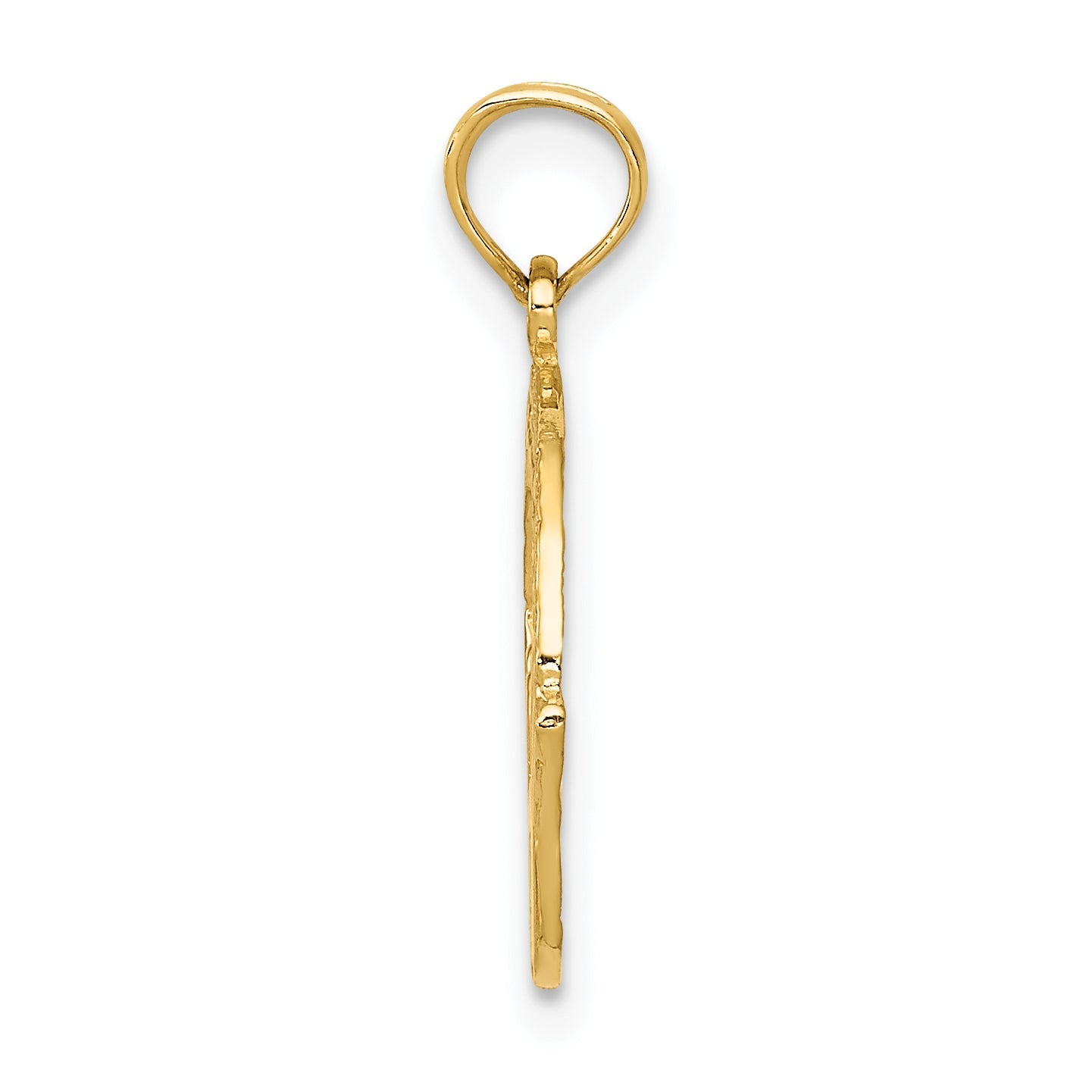 10K Yellow Gold Claddagh Charm