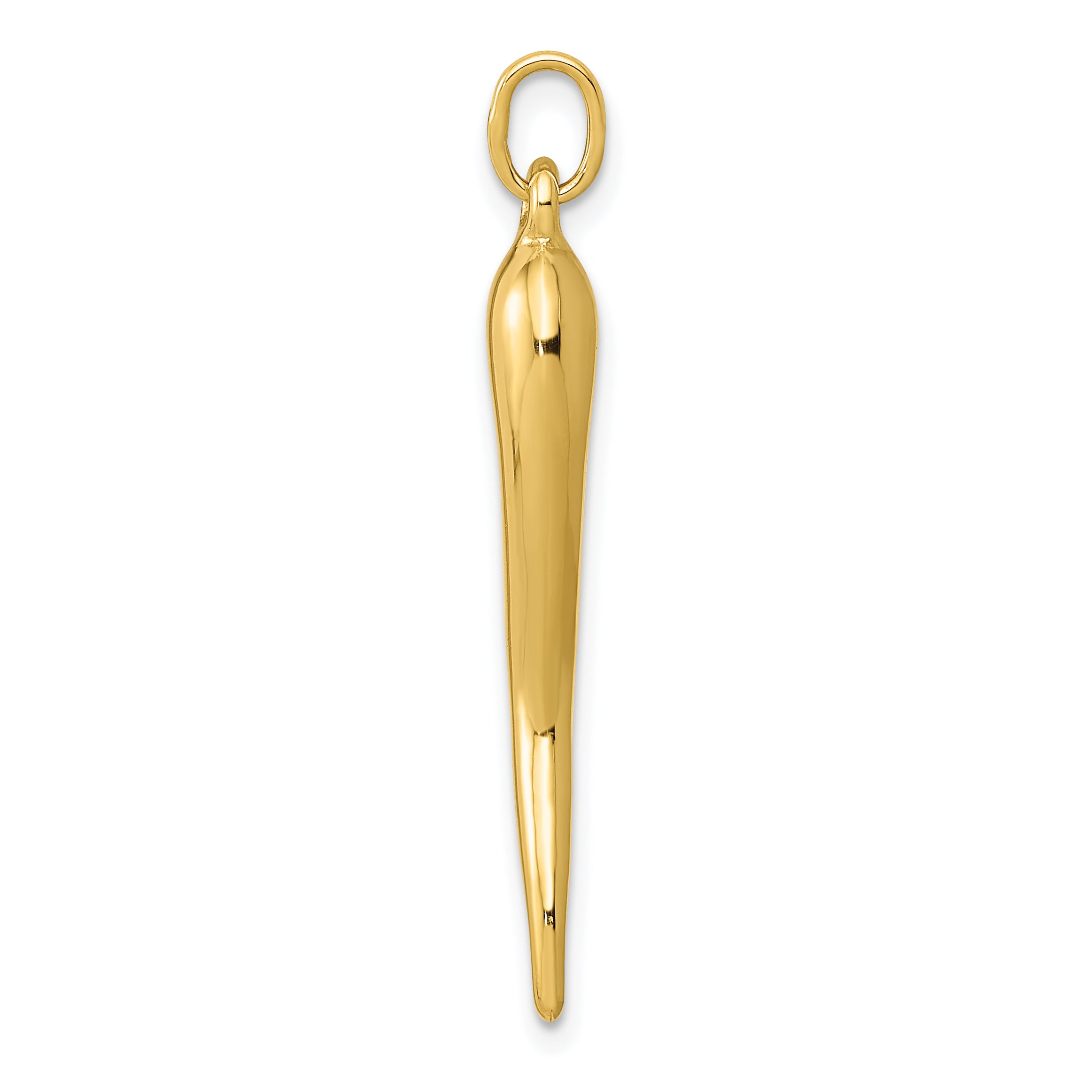 10K Yellow Gold Italian Horn Charm