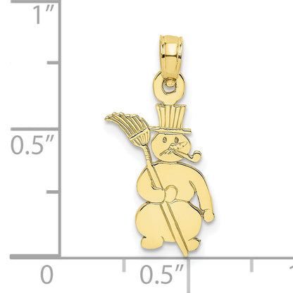 10K Yellow Gold 10K Polished Snowman Pendant