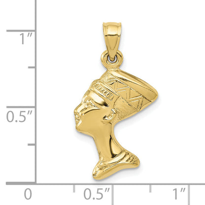 10K Yellow Gold 3-D Nefertiti Pendant