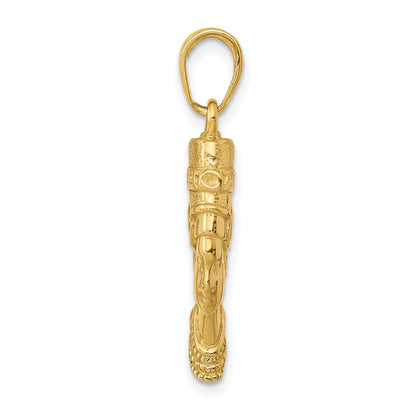 10K Yellow Gold 3-D Nefertiti Pendant