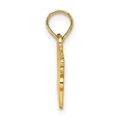 10K Yellow Gold Police Officer'S Mom Charm