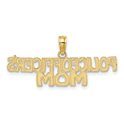 10K Yellow Gold Police Officer'S Mom Charm