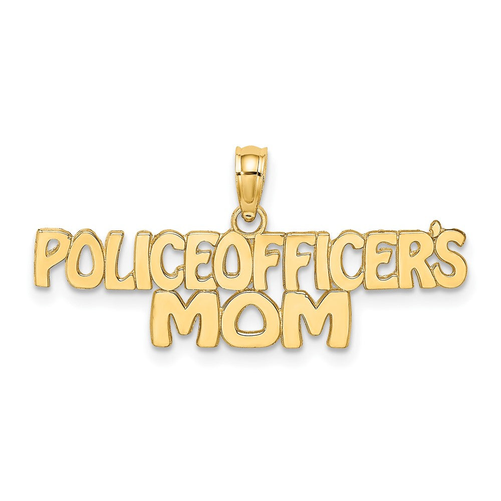 10K Yellow Gold Police Officer'S Mom Charm