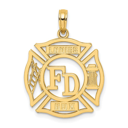 10K Yellow Gold Fd Ladies Aux In Shield Charm