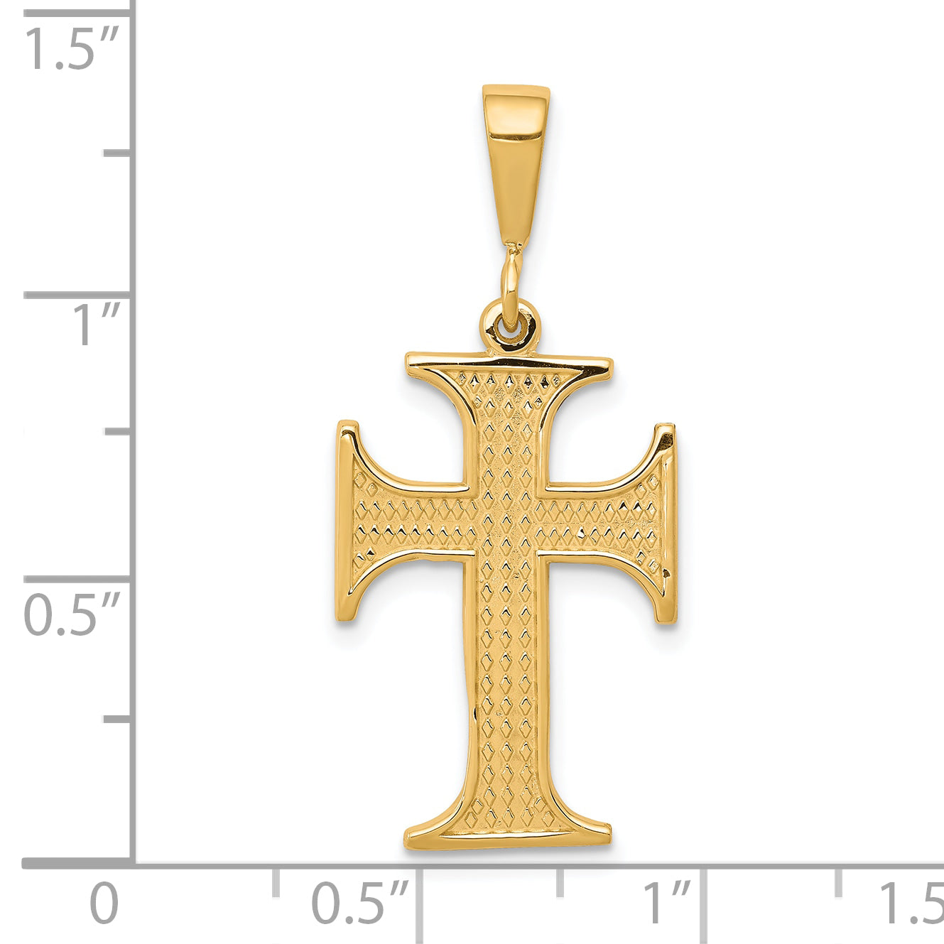 10k Yellow Gold Cross Charm