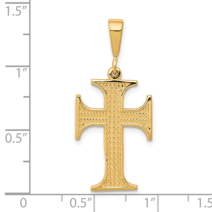 10k Yellow Gold Cross Charm