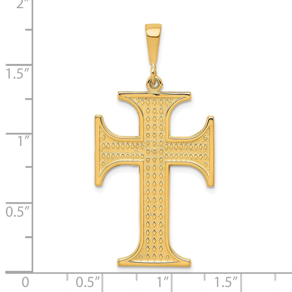 10K Yellow Gold Cross Charm