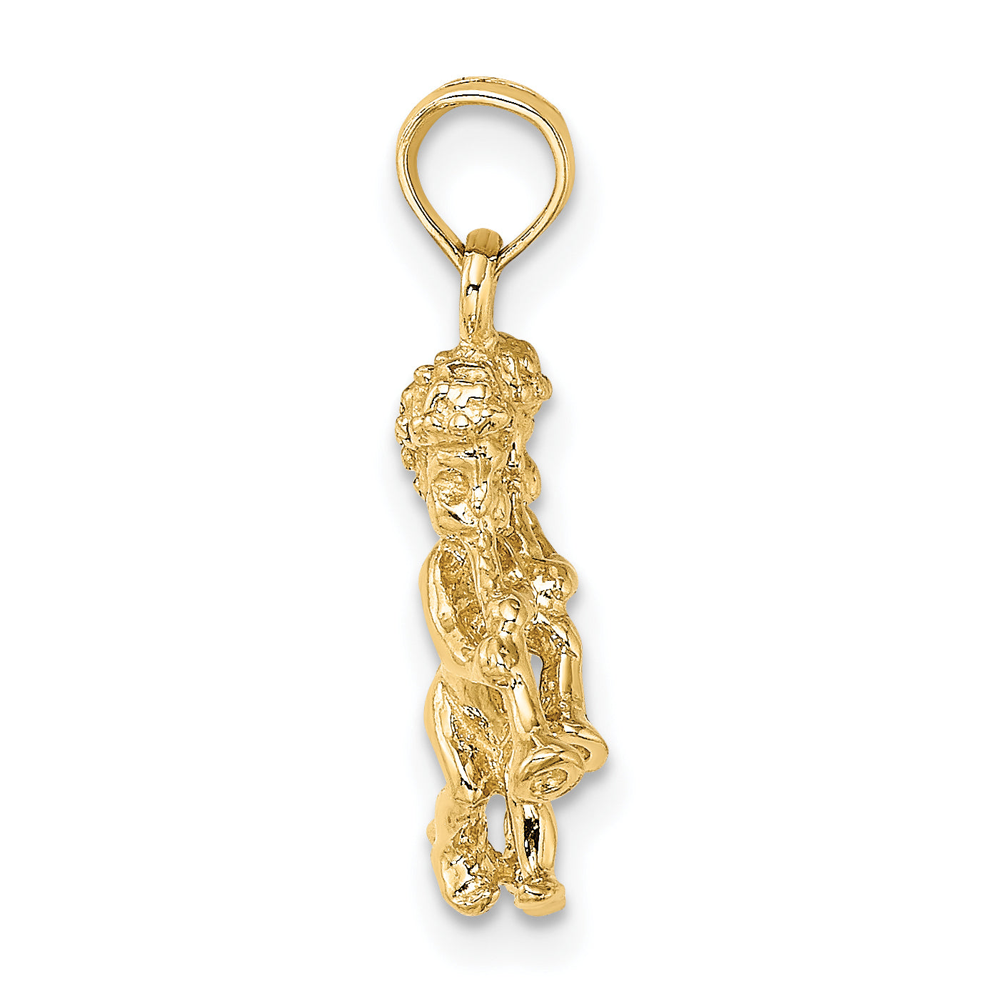 10K Yellow Gold 10K 3-D Gemini Zodiac Pendant