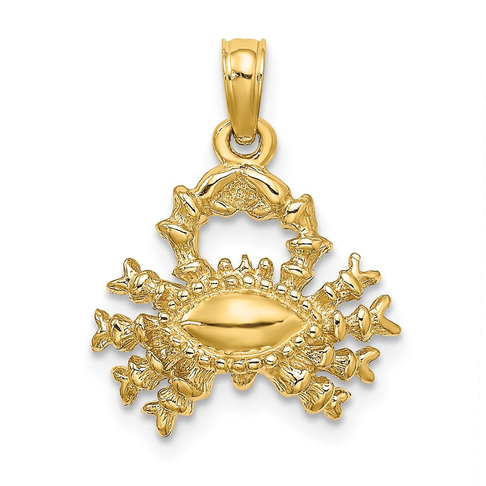 10K Yellow Gold 10K 3-D Cancer Zodiac Pendant