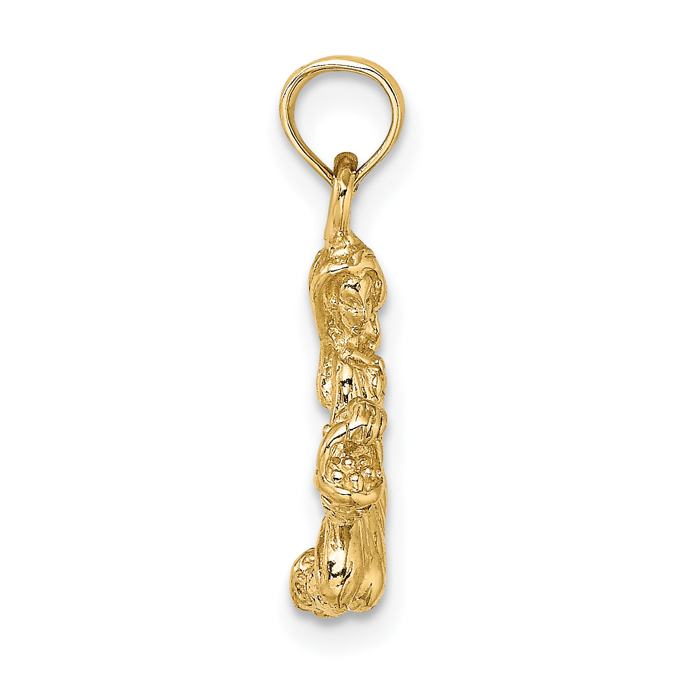 10K Yellow Gold 10K 3-D Virgo Zodiac Pendant