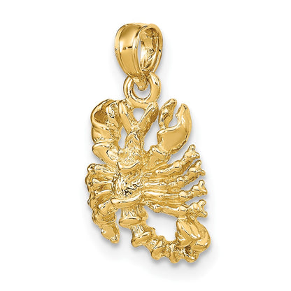 10K Yellow Gold 10K 3-D Scorpio Zodiac Pendant
