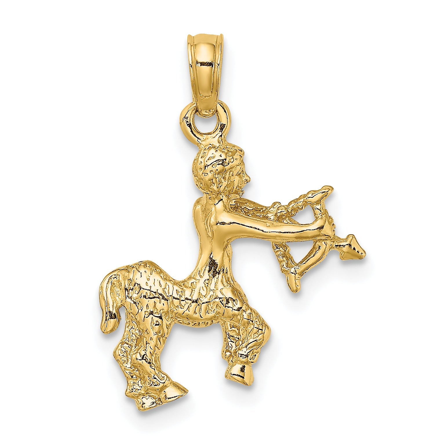 10K Yellow Gold 10K 3-D Sagittarius Zodiac Pendant