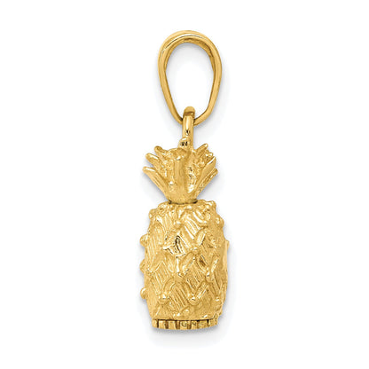 10K Yellow Gold 3-D Pineapple Pendant