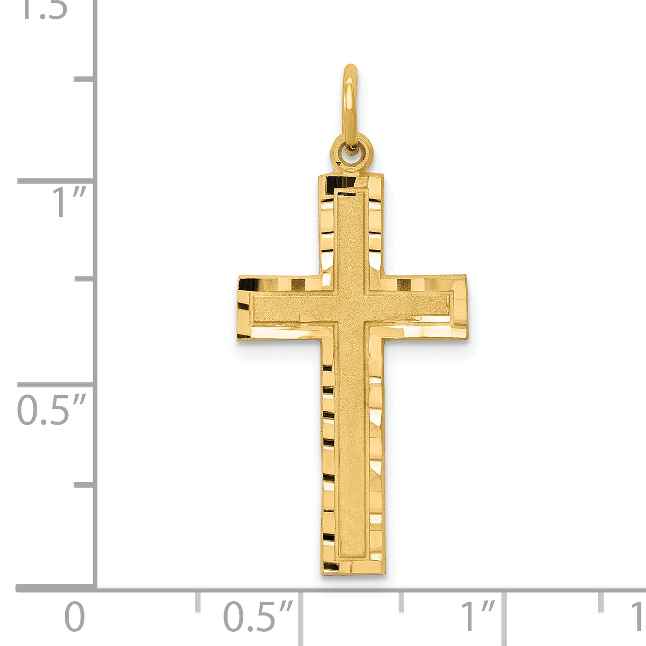 10k Yellow Gold Cross Charm