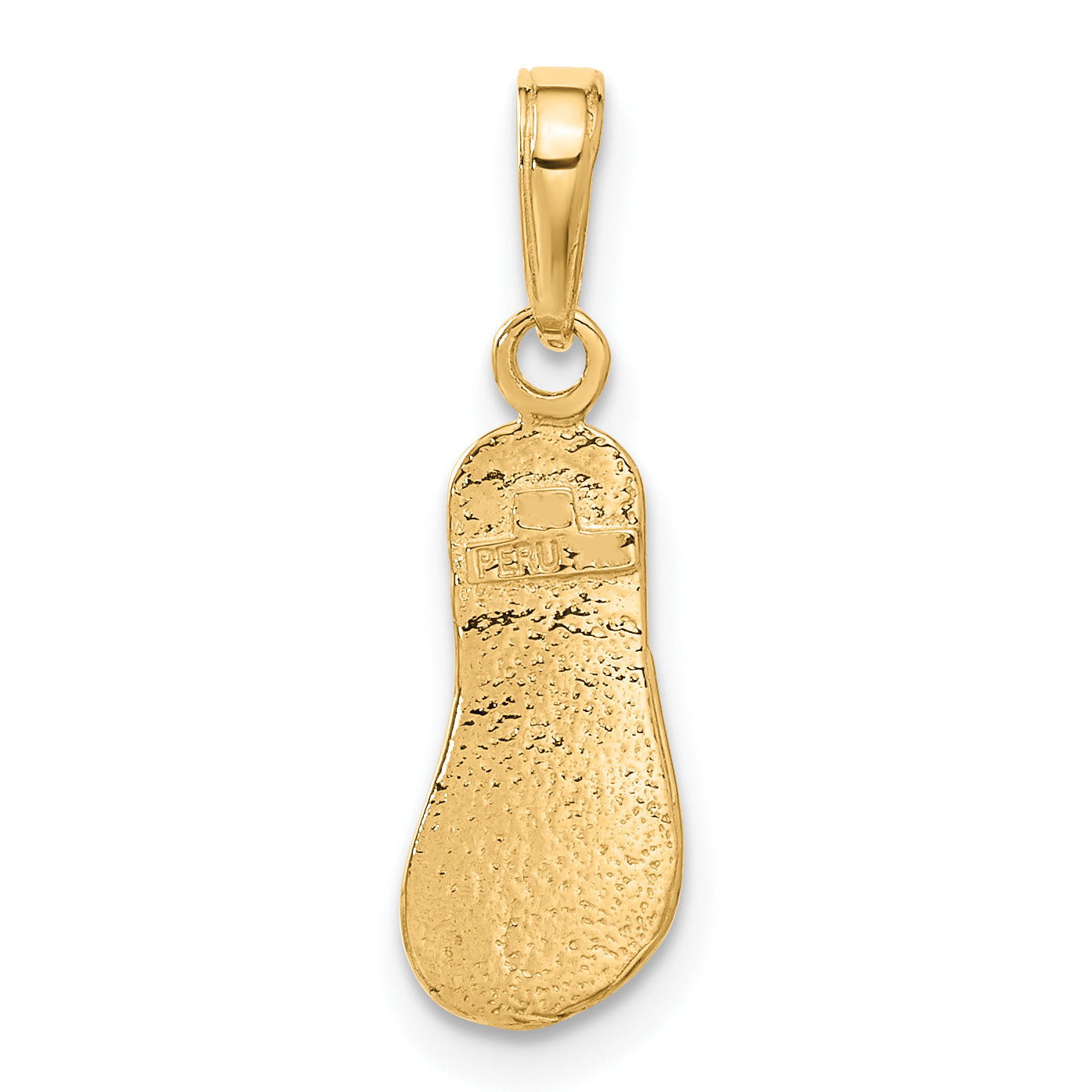 10K Yellow Gold Single Flip-Flop Pendant
