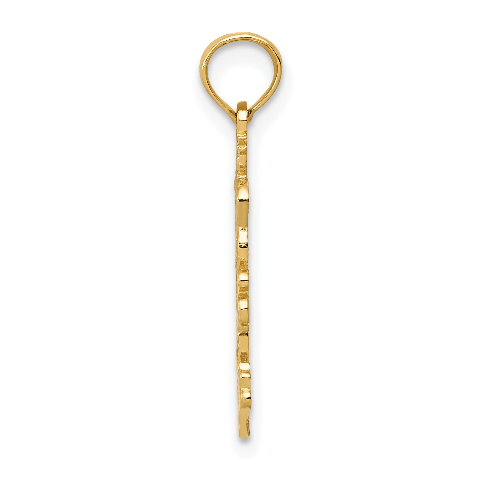 10K Yellow Gold 10K Double Palm Trees Pendant