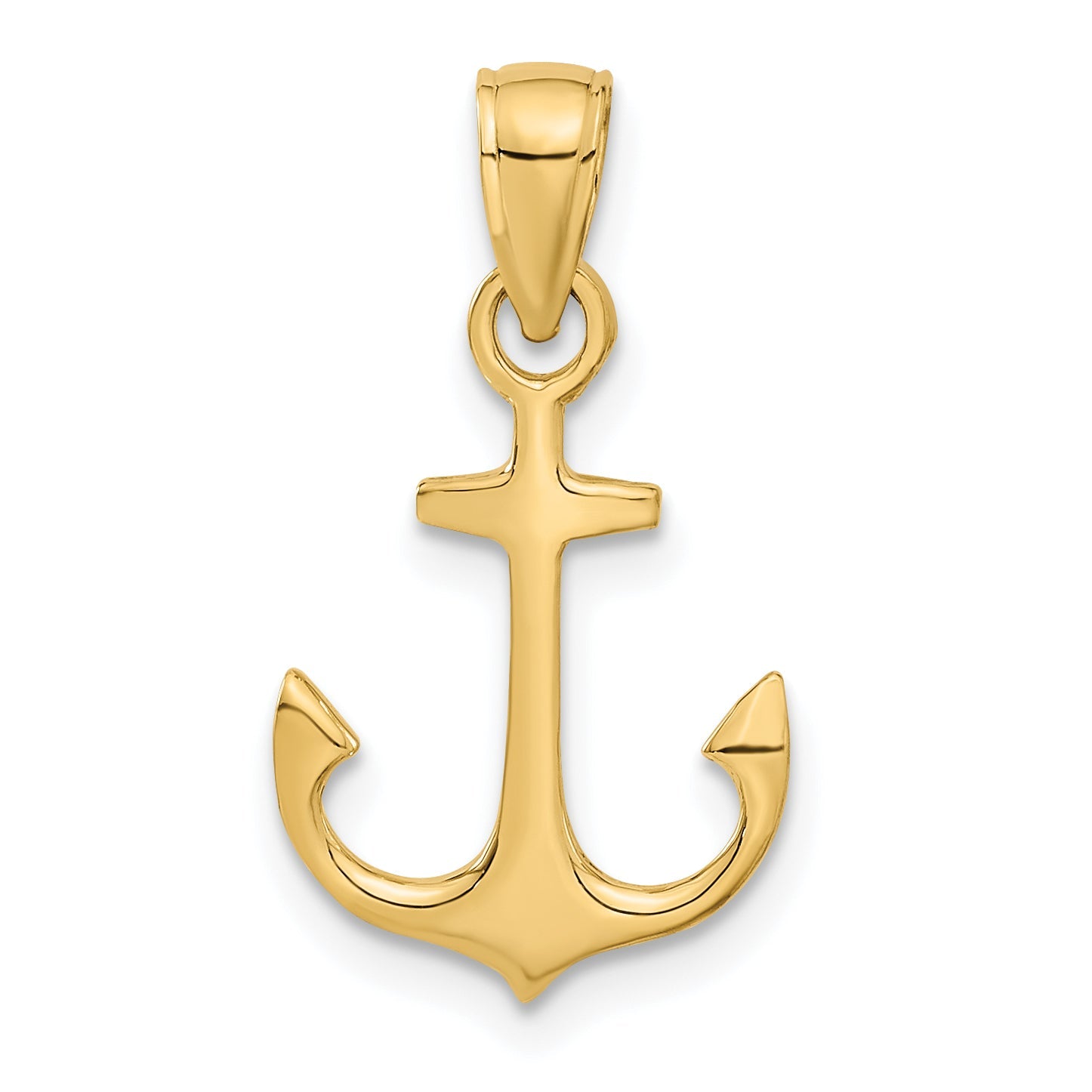 10K Yellow Gold Anchor Pendant