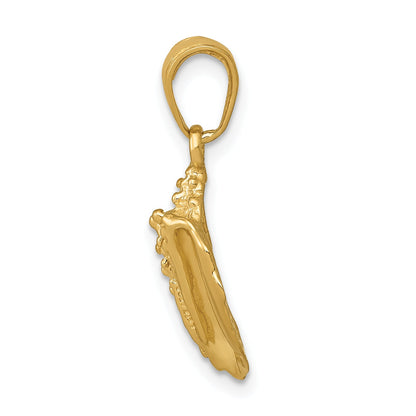 10K Yellow Gold Conch Shell Pendant