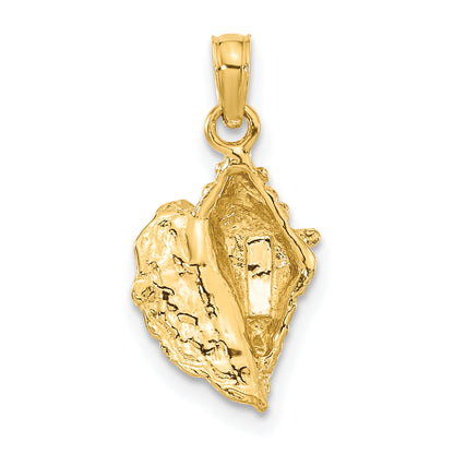 10K Yellow Gold Conch Shell Pendant