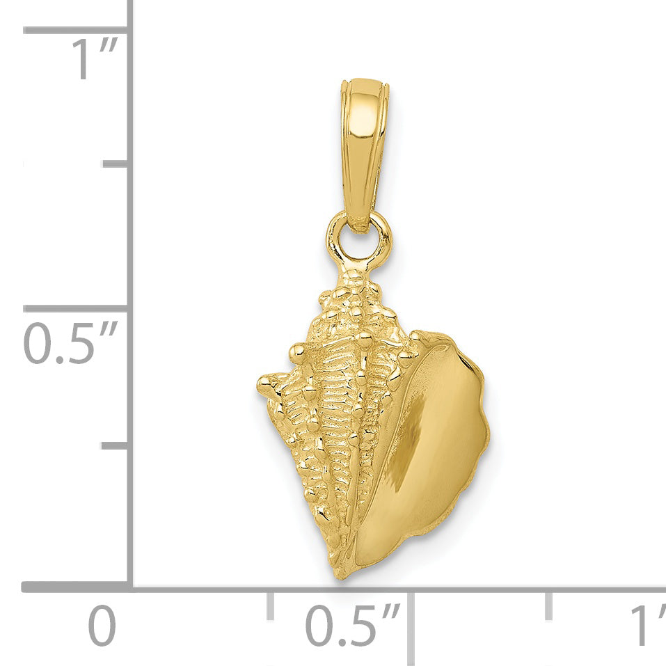 10K Yellow Gold Conch Shell Pendant