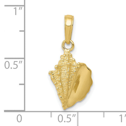 10K Yellow Gold Conch Shell Pendant