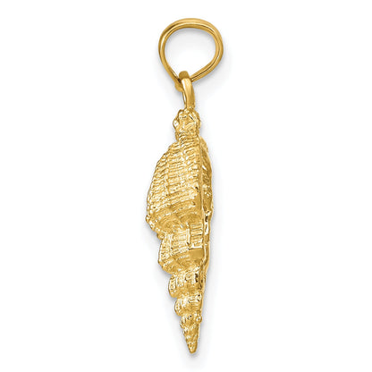 10K Yellow Gold Conch Shell Pendant