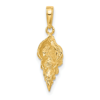 10K Yellow Gold Conch Shell Pendant