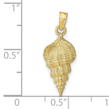 10K Yellow Gold Conch Shell Pendant