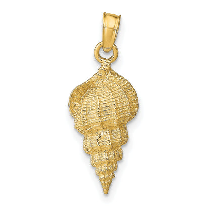 10K Yellow Gold Conch Shell Pendant