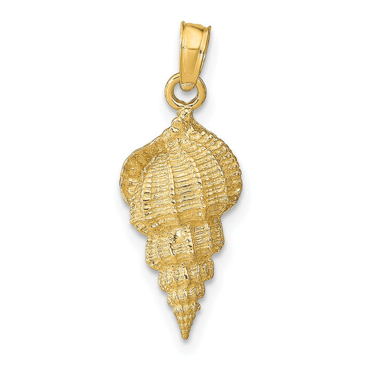 10K Yellow Gold Conch Shell Pendant