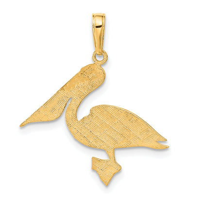 10K Yellow Gold Pelican Pendant
