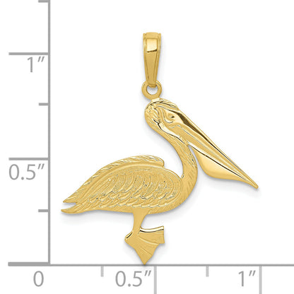 10K Yellow Gold Pelican Pendant