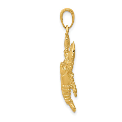 10K Yellow Gold Lobster Pendant