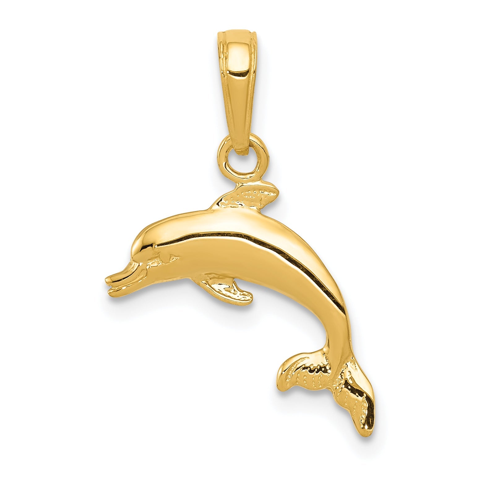 10K Yellow Gold Dolphin Pendant