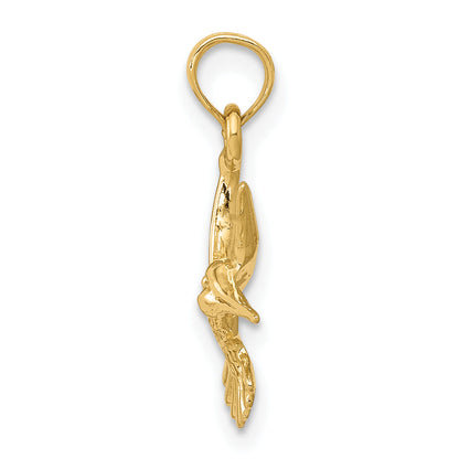 10K Yellow Gold Hummingbird Charm