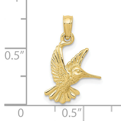 10K Yellow Gold Hummingbird Charm