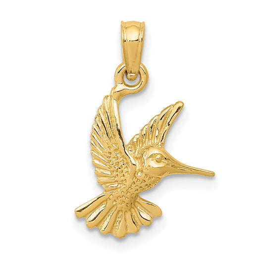10K Yellow Gold Hummingbird Charm