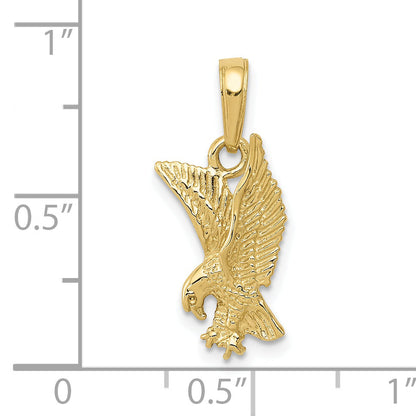 10K Yellow Gold 10K Eagle Landing Pendant