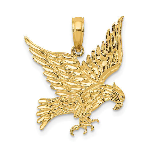 10K Yellow Gold Eagle Pendant
