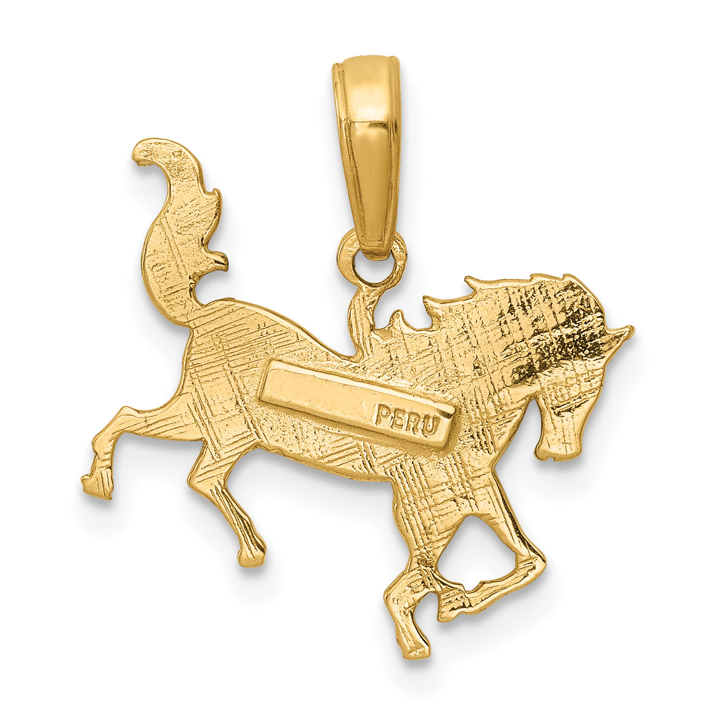 10K Yellow Gold Horse Pendant