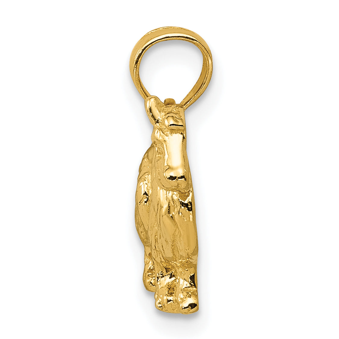10K Yellow Gold Collie Dog Pendant
