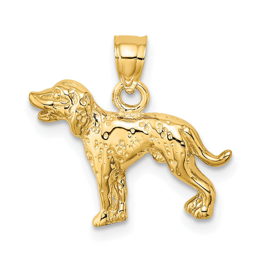10K Yellow Gold Dalmatian Dog Charm