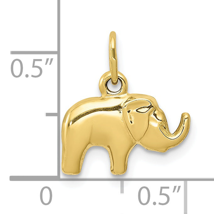 10K Yellow Gold Elephant Charm