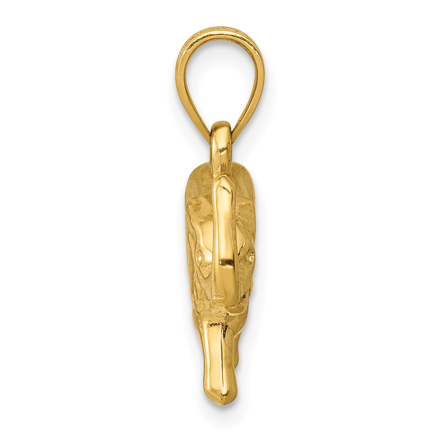 10K Yellow Gold 3-D Elephant Pendant