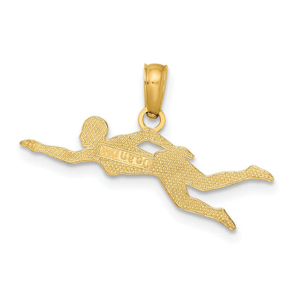 10K Yellow Gold Female Swimmer Charm