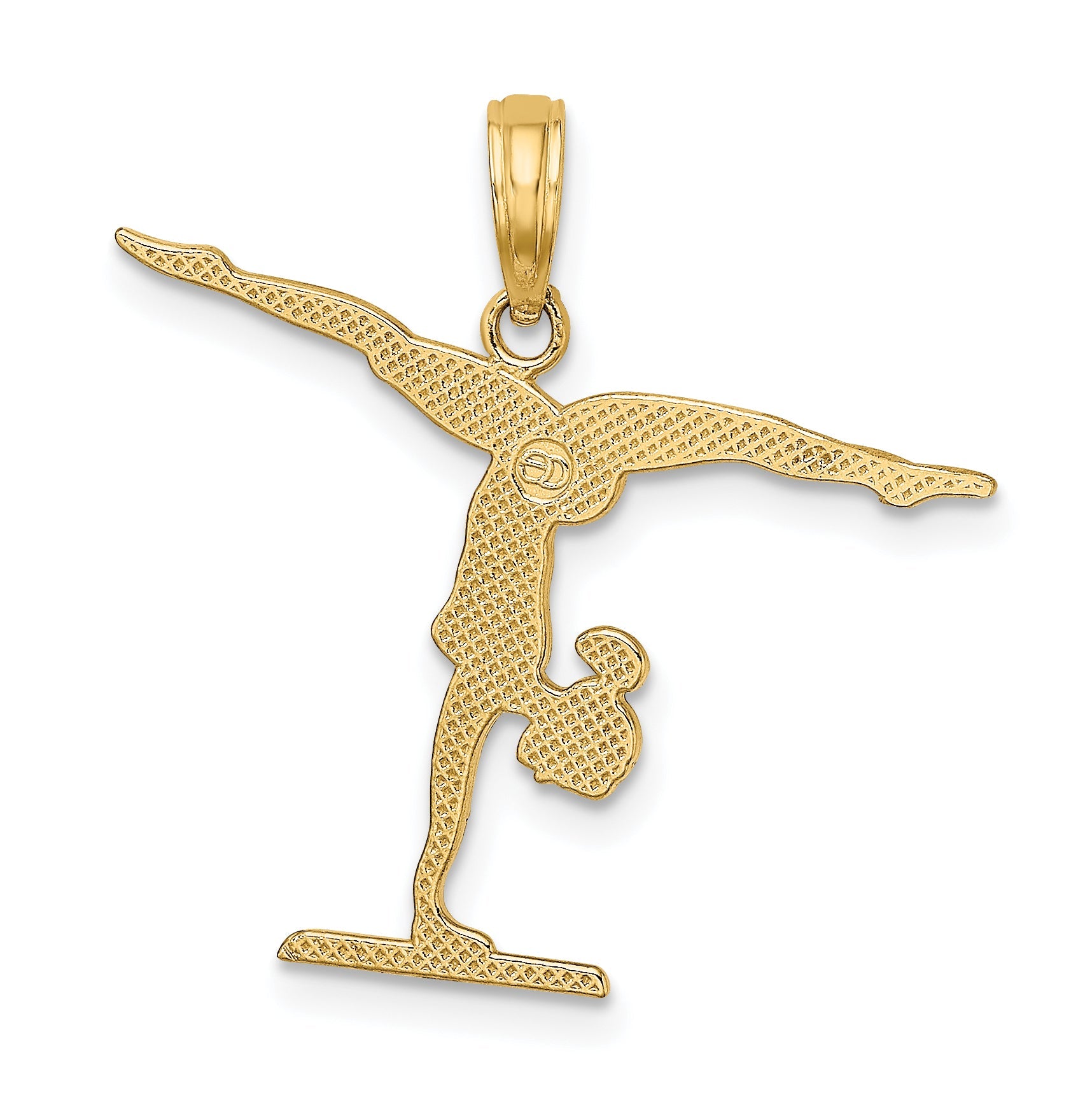 10K Yellow Gold 10K Gymnastics Floor Pendant
